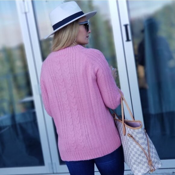 PRETTY IN PINK SO SOFT Cable Knit Sweater - Picture 6 of 9